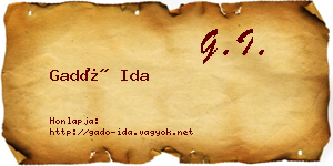 Gadó Ida névjegykártya