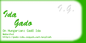ida gado business card